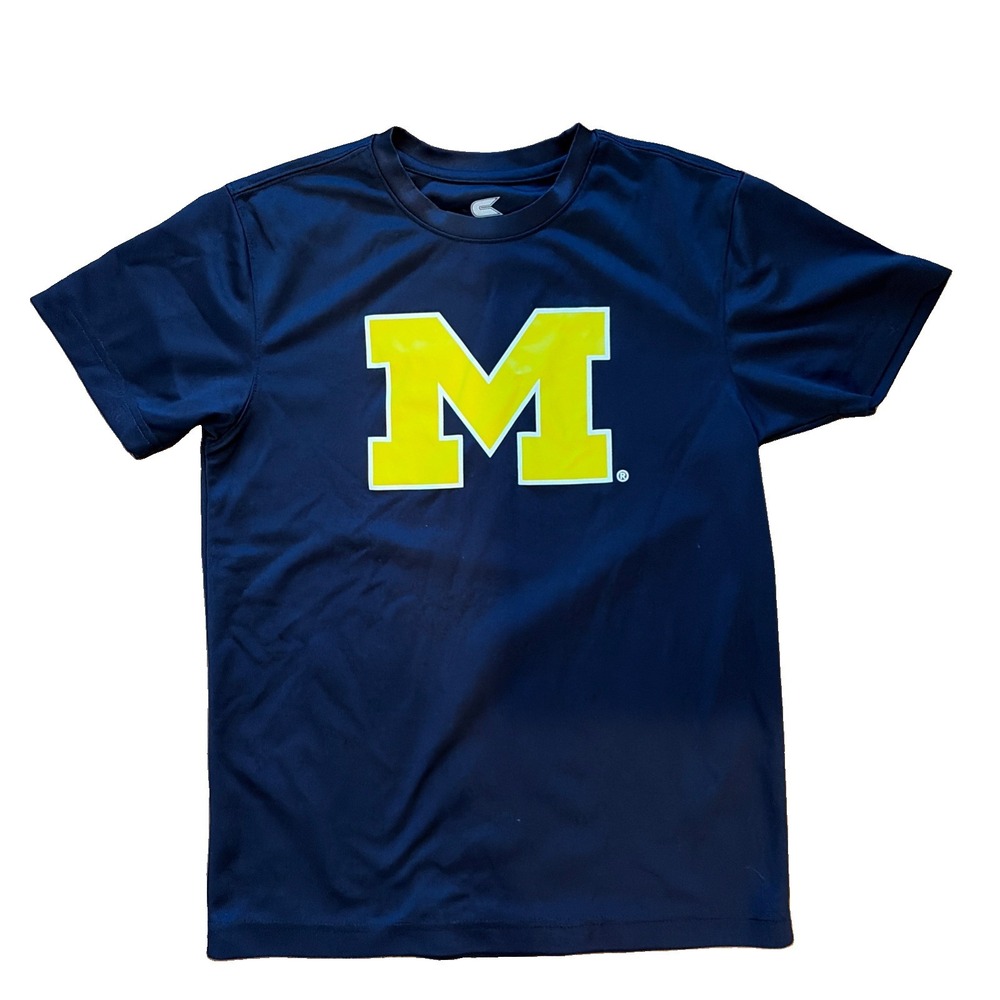 Michigan Wolverines Colosseum Navy Crew Neck SS Tee T-Shirt Youth M 12-14